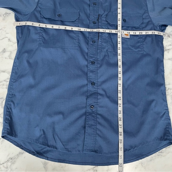 Carhartt Rugged Flex Short Sleeve Work Shirt Ripstop Button Up Mens Size Large - Picture 6 of 9